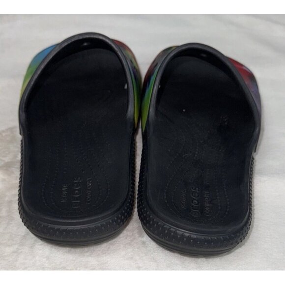 CROCS Unisex Tie-Dye Multicolor Comfort Slide Sandals Men’s 7 Women’s 9 EUC - Picture 5 of 7